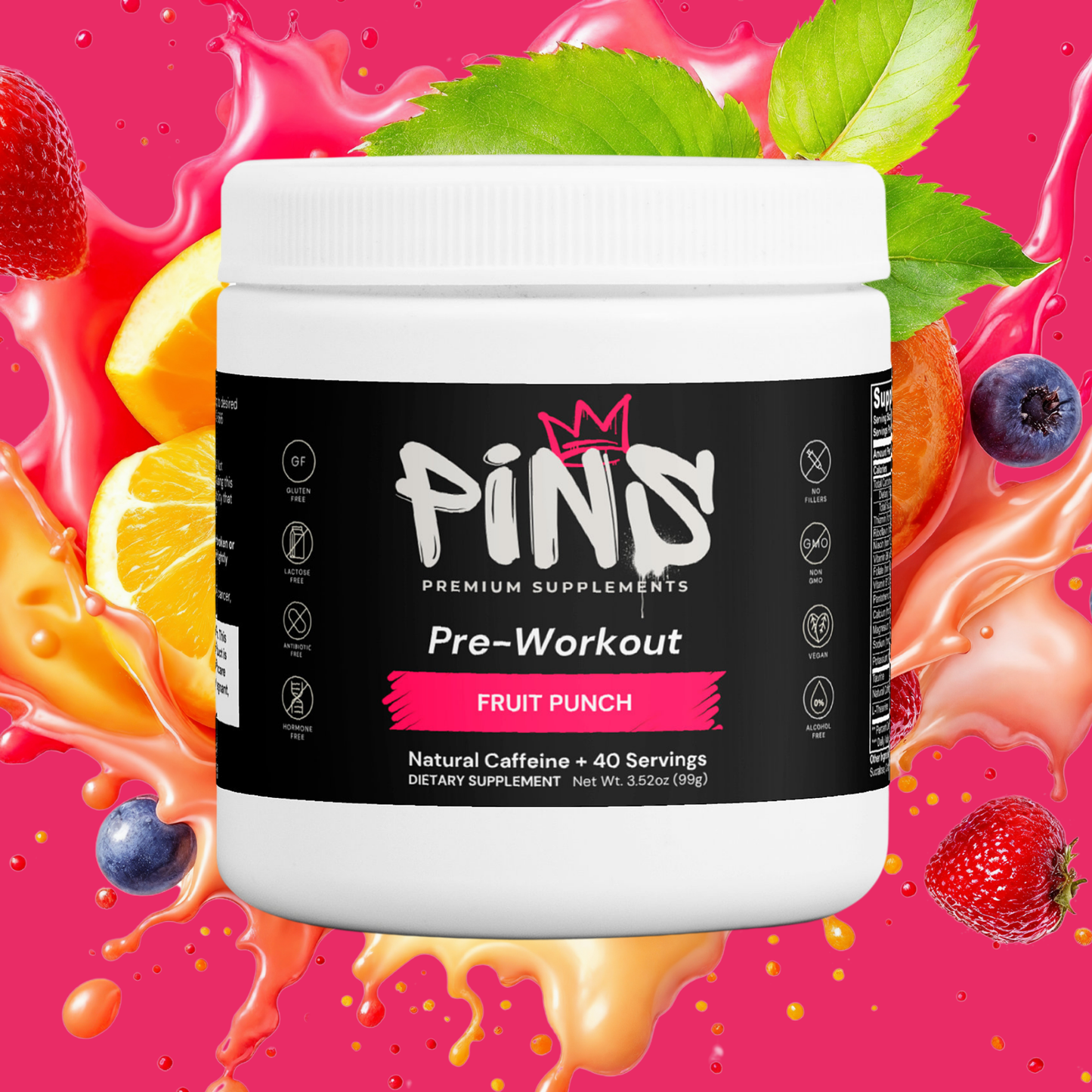 Pins Premium Pre-Workout (Fruit Punch)